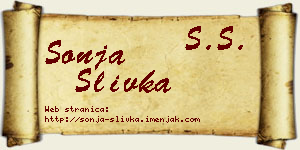Sonja Slivka vizit kartica